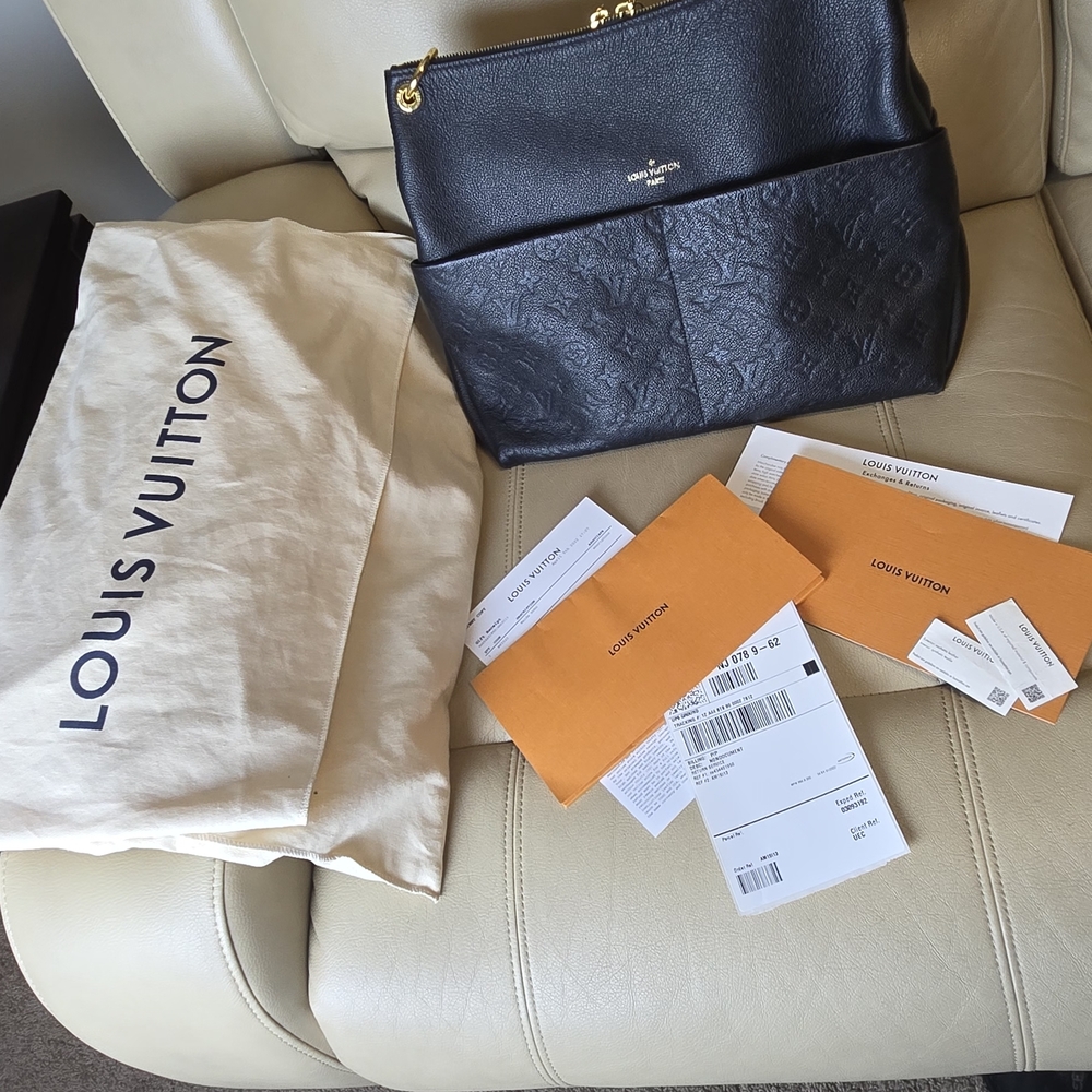 Louis Vuitton Black Embossed Shoulder Bag